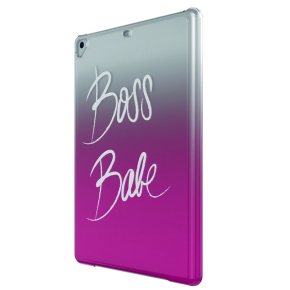 NIB iPad “ Boss Babe “ Snap-on Case for 9.7” iPads / Tablets  Pink Ombre - Picture 3 of 8